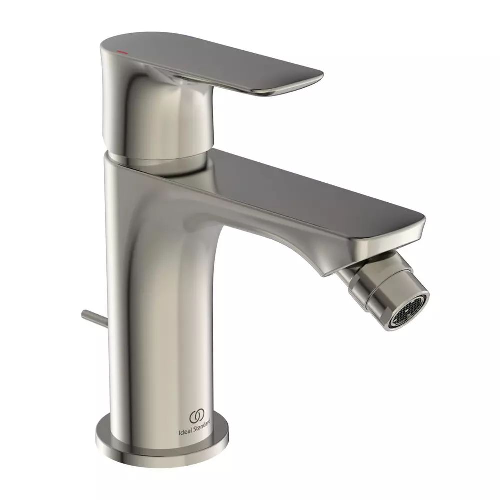 Baterie bideu Ideal Standard Connect Air argintiu Silver Storm cu ventil