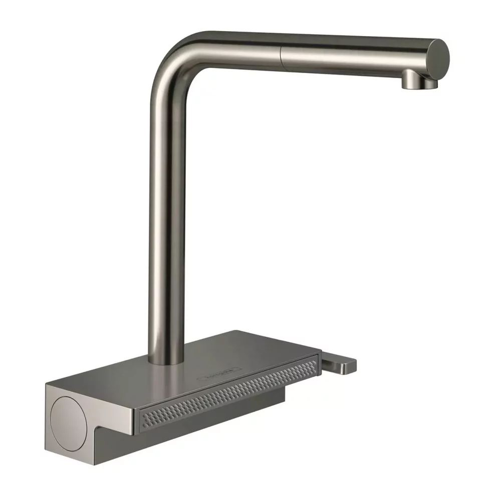 Baterie bucatarie cu dus extractibil Hansgrohe Aquno Select M81 2 functii inox periat
