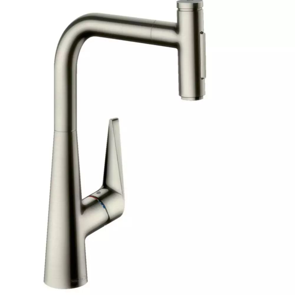 Baterie bucatarie cu dus extractibil crom periat Hansgrohe Talis M51 300 sBox cu 2 jeturi