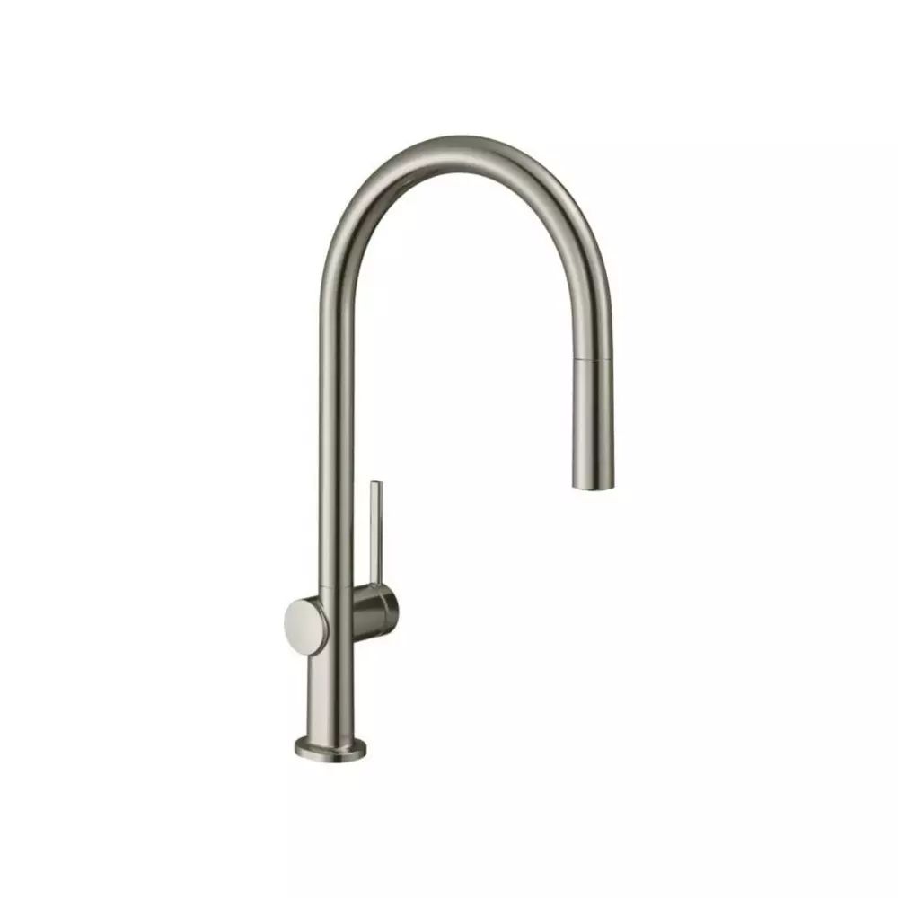 Baterie bucatarie cu dus extractibil crom periat Hansgrohe Talis M54 210 cu 1 jet