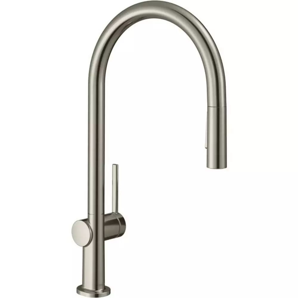 Baterie bucatarie cu dus extractibil Hansgrohe Talis M54 210 cu 2 jeturi finisaj otel inoxidabil cu sBox