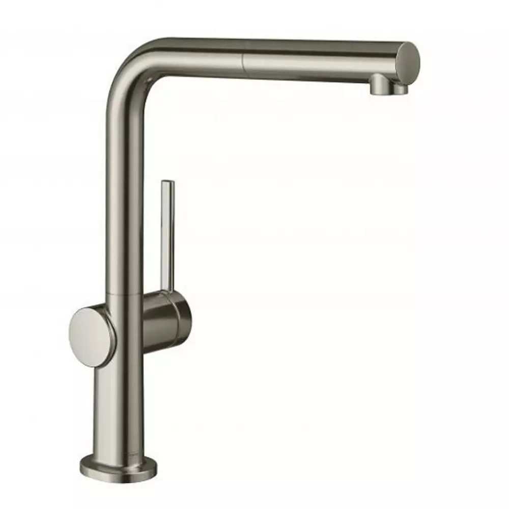 Baterie bucatarie cu dus extractibil Hansgrohe Talis M54 270 cu 1 jet pentru incalzitoare cu flux continuu finisaj otel inoxidabil