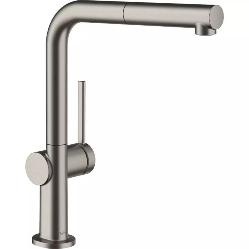 Baterie bucatarie cu dus extractibil Hansgrohe Talis M54 270 cu 1 jet finisaj negru-crom periat fara sBox