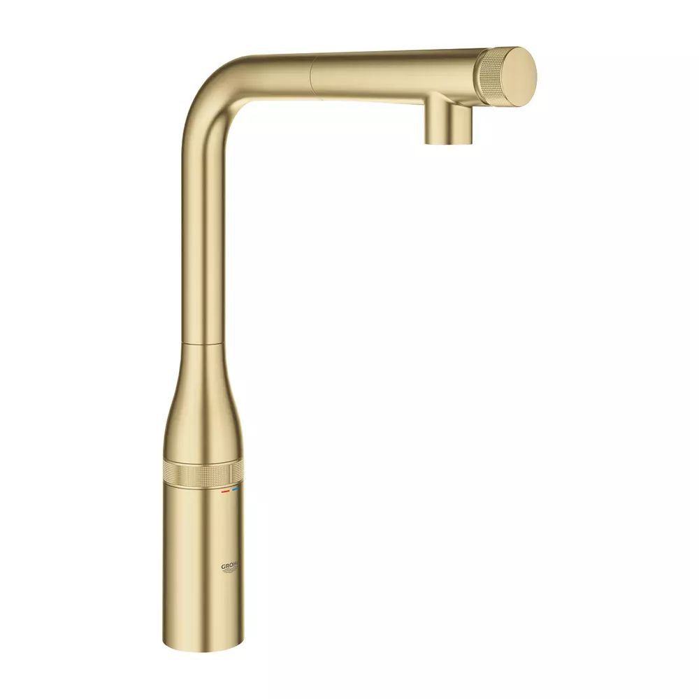 Baterie bucatarie cu dus extractibil Grohe Essence SmartControl auriu periat Cool Sunrise