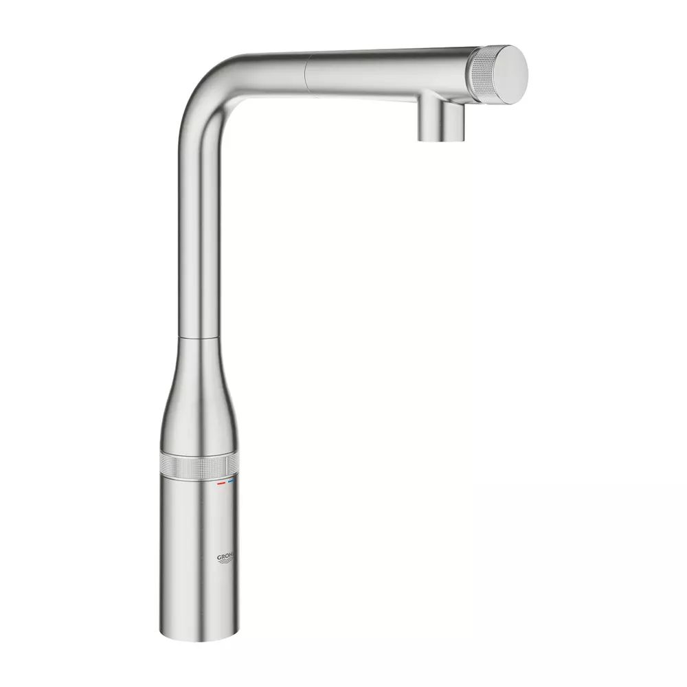 Baterie bucatarie cu dus extractibil Grohe Essence SmartControl crom periat Supersteel