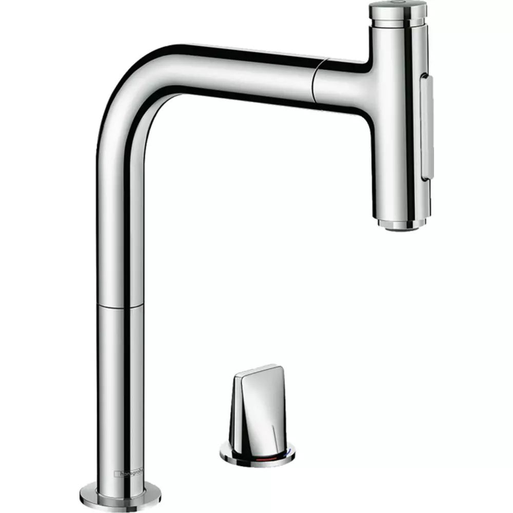 Baterie bucatarie cu dus extractibil Hansgrohe Metris M71 200 cu 2 jeturi 73818000