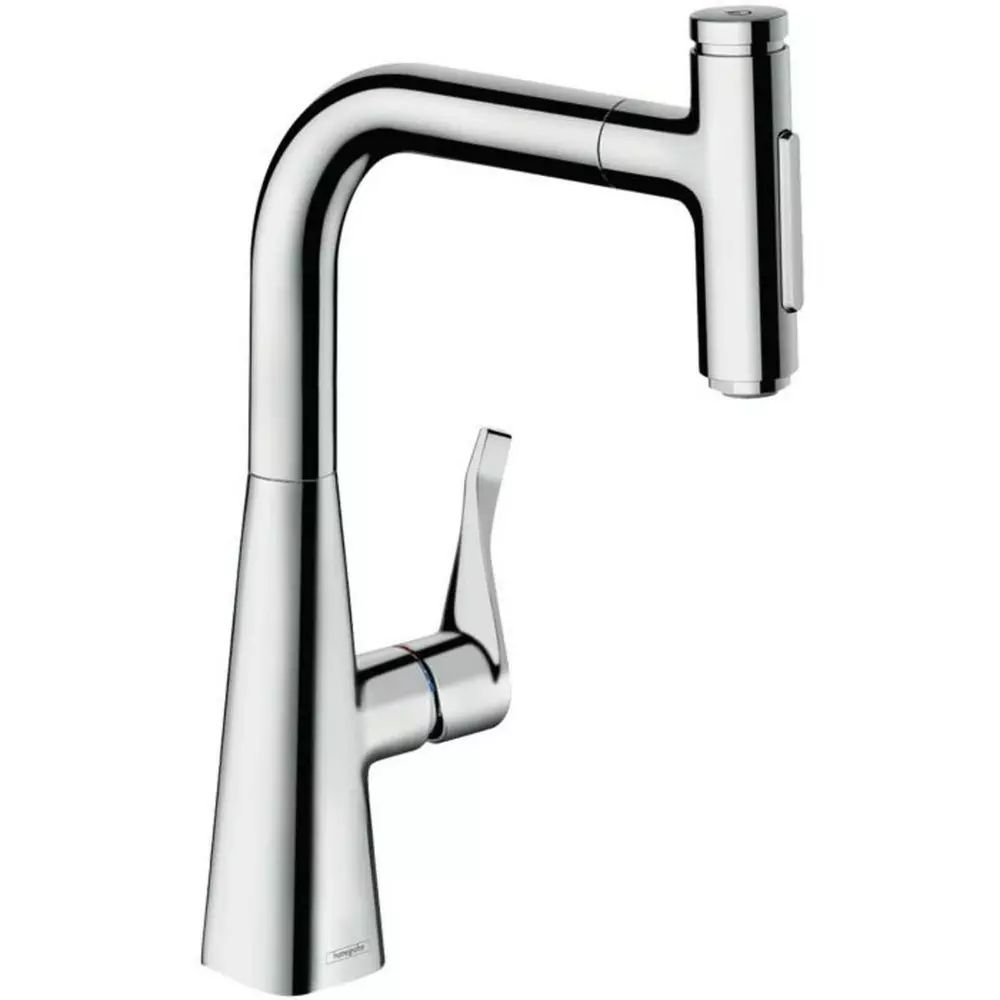 Baterie bucatarie cu dus extractibil Hansgrohe Metris Select M71 240 cu 2 jeturi si sBox