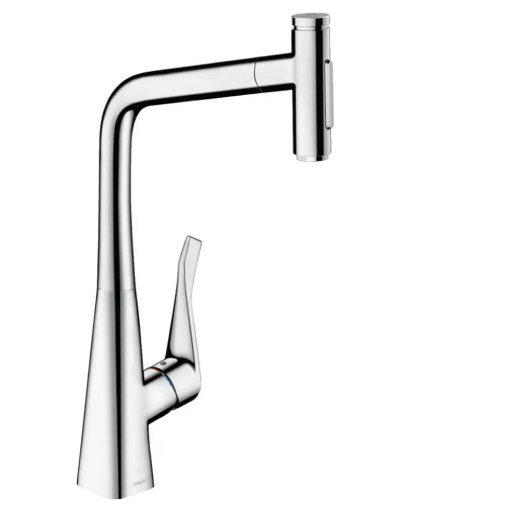 Baterie bucatarie cu dus extractibil Hansgrohe Metris Select M71 320 cu 2 jeturi fara sBox