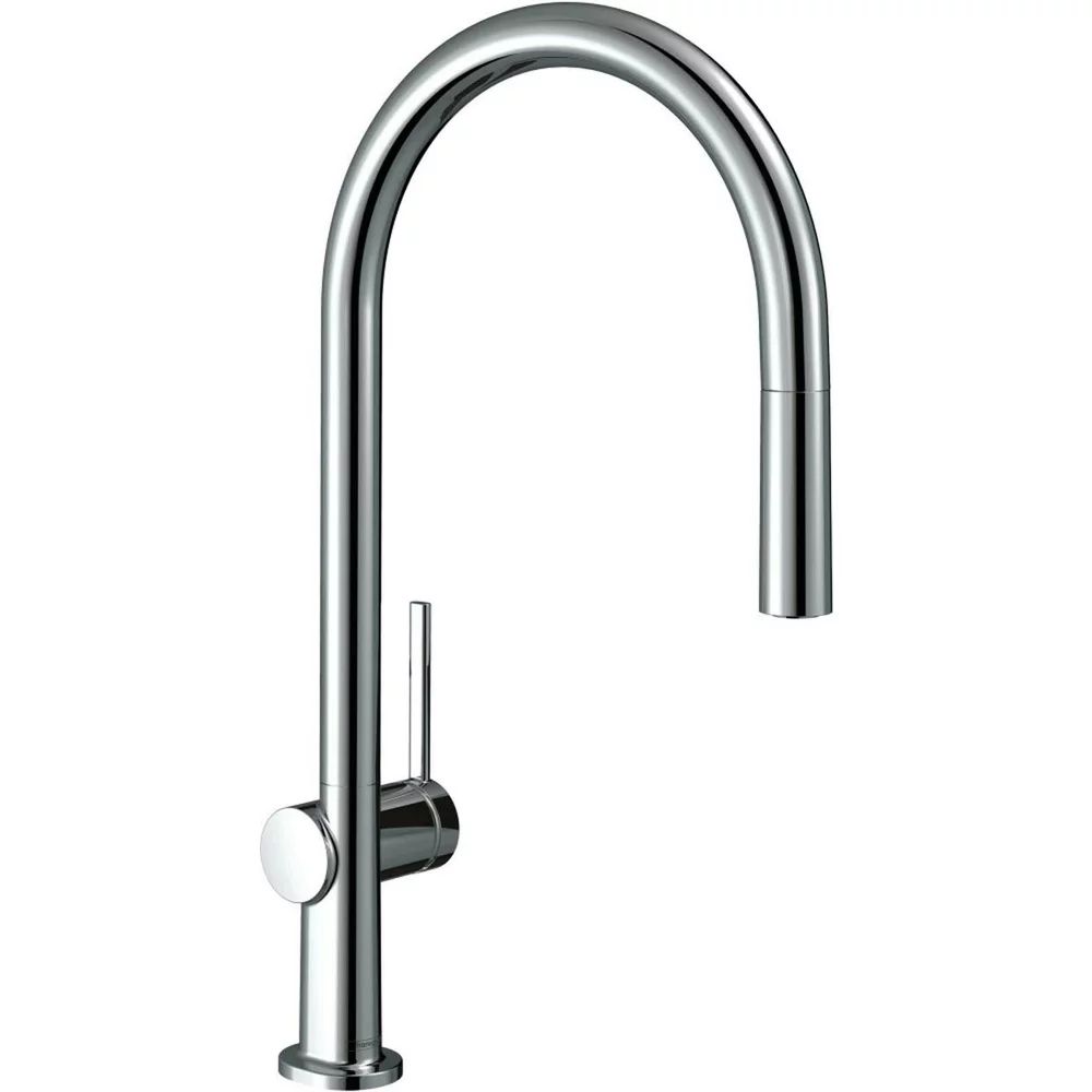 Baterie bucatarie cu dus extractibil Hansgrohe Talis M54 210 cu 1 jet finisaj otel inoxidabil fara sBox