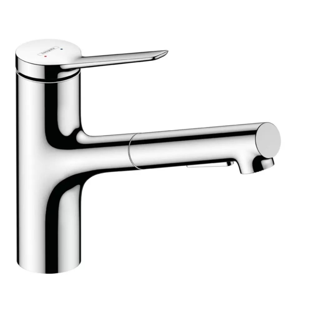 Baterie bucatarie cu dus extractibil Hansgrohe Zesis M33 150 cu 2 jeturi 74820000