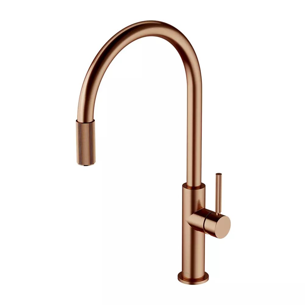 Baterie bucatarie cupru periat Omnires Switch cu 3 cai, pentru apa filtrata