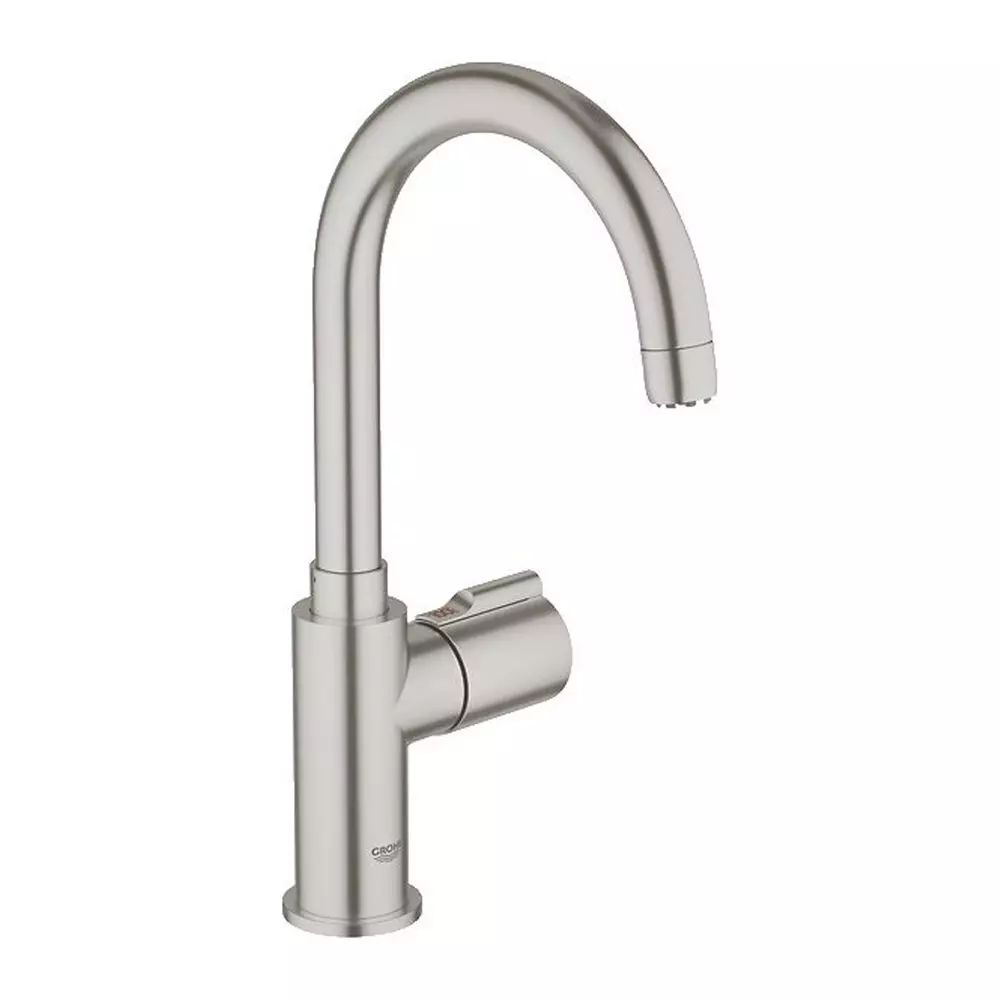 Baterie bucatarie Grohe Red Mono crom periat Supersteel pentru apa fierbinte