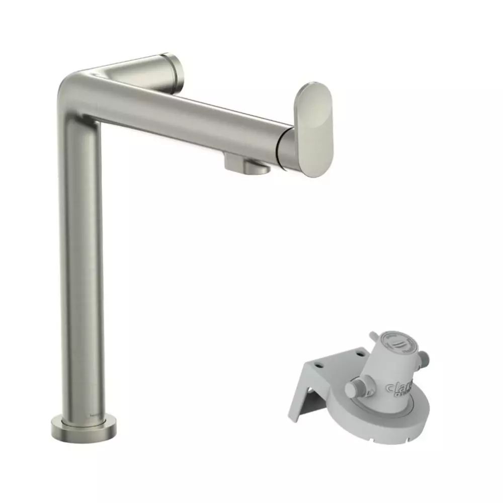 Baterie bucatarie monocomanda si sistem filtrare crom periat Hansgrohe Aquittura M91 240 cu 1 jet