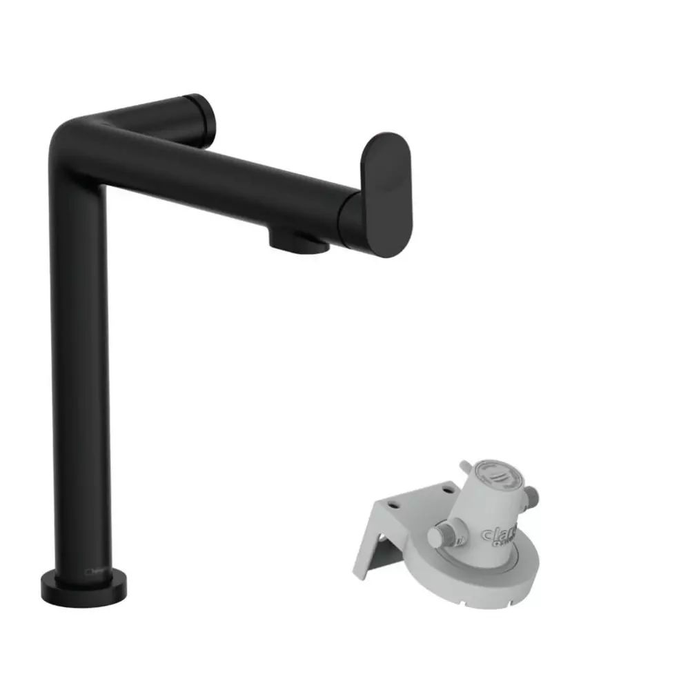 Baterie bucatarie monocomanda si sistem filtrare negru mat Hansgrohe Aquittura M91 240 cu 1 jet