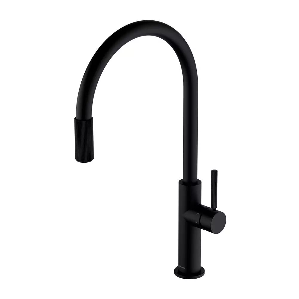 Baterie bucatarie negru mat Omnires Switch cu 3 cai, pentru apa filtrata