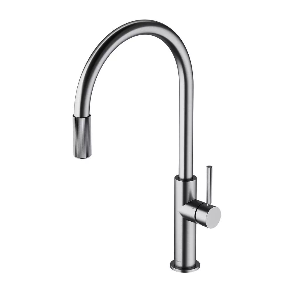 Baterie bucatarie nichel Omnires Switch cu 3 cai, pentru apa filtrata