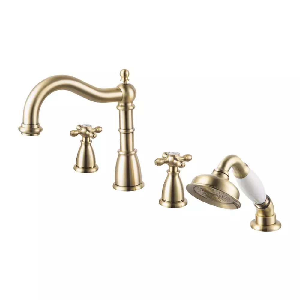 Baterie cada - dus FDesign Lacrima 4 elemente bronz periat cu set de dus