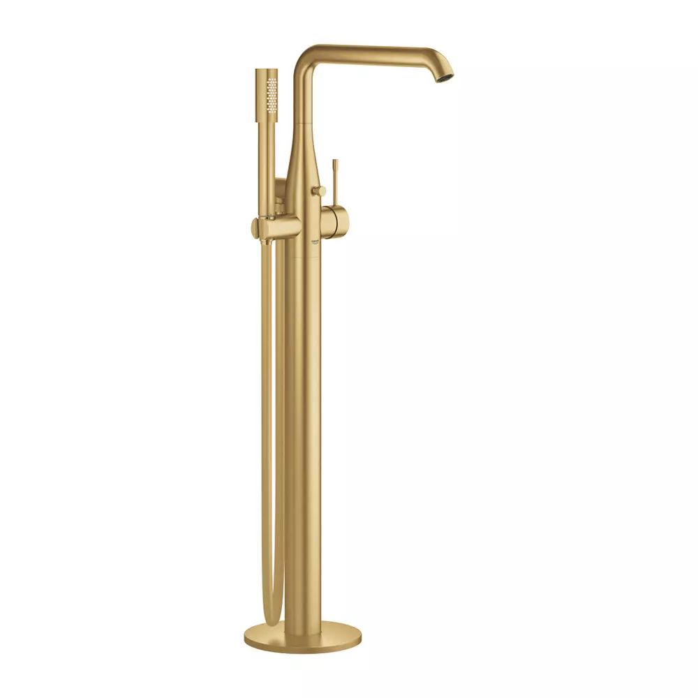 Baterie cada - dus freestanding Grohe Essence auriu periat Cool Sunrise
