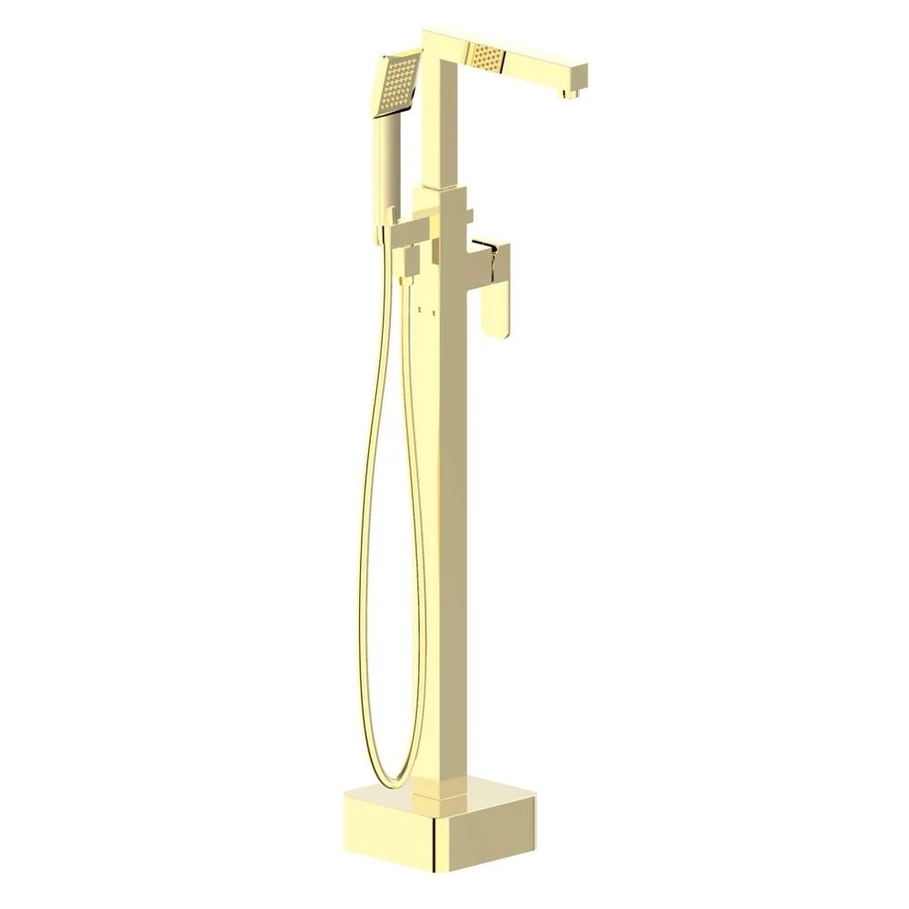 Baterie cada - dus freestanding Inter Ceramic auriu lucios cu set de dus