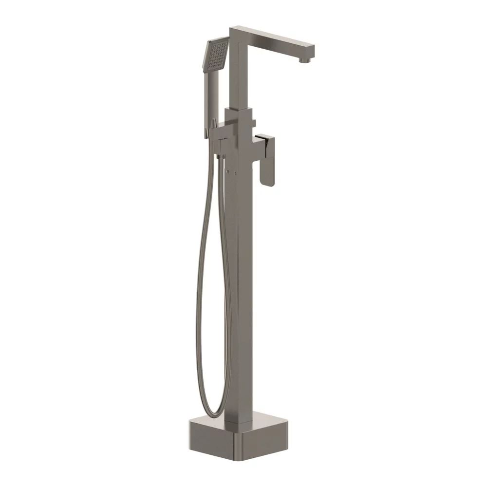 Baterie cada - dus freestanding Inter Ceramic gri mat cu set de dus