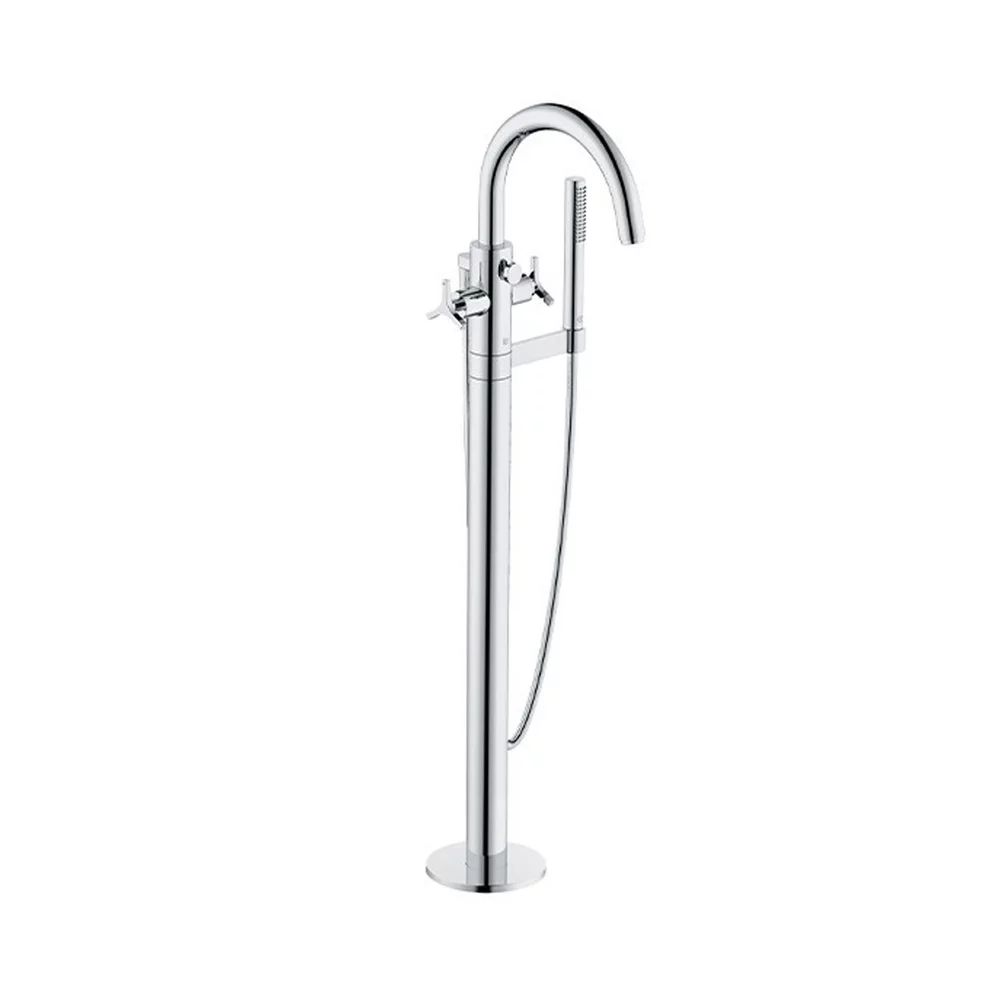 Baterie cada dus freestanding Kludi Nova Fonte Deco crom lucios