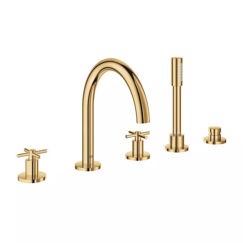 Baterie cada - dus Grohe Atrio 5 elemente auriu lucios Cool Sunrise