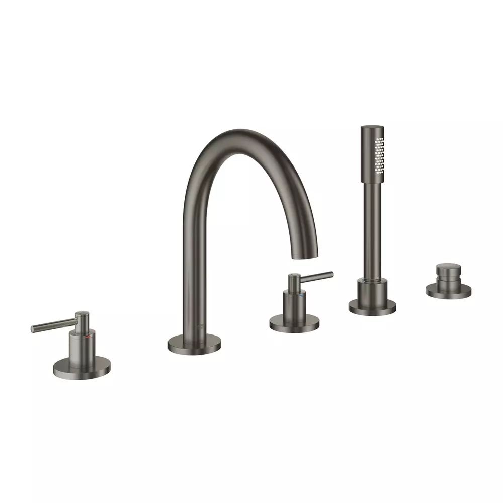 Baterie cada - dus Grohe Atrio antracit periat Hard Graphite 5 elemente