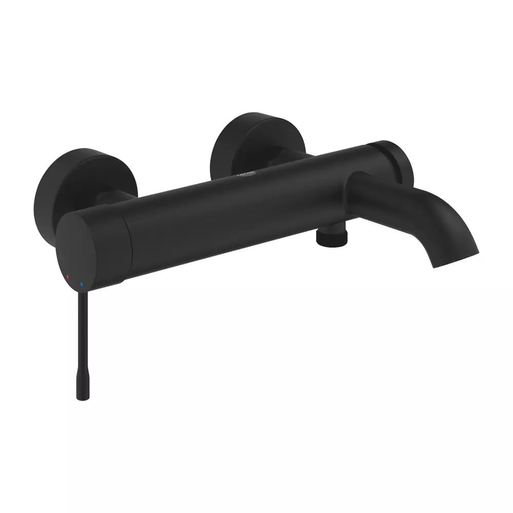 Baterie cada - dus Grohe Essence negru mat Phantom Black