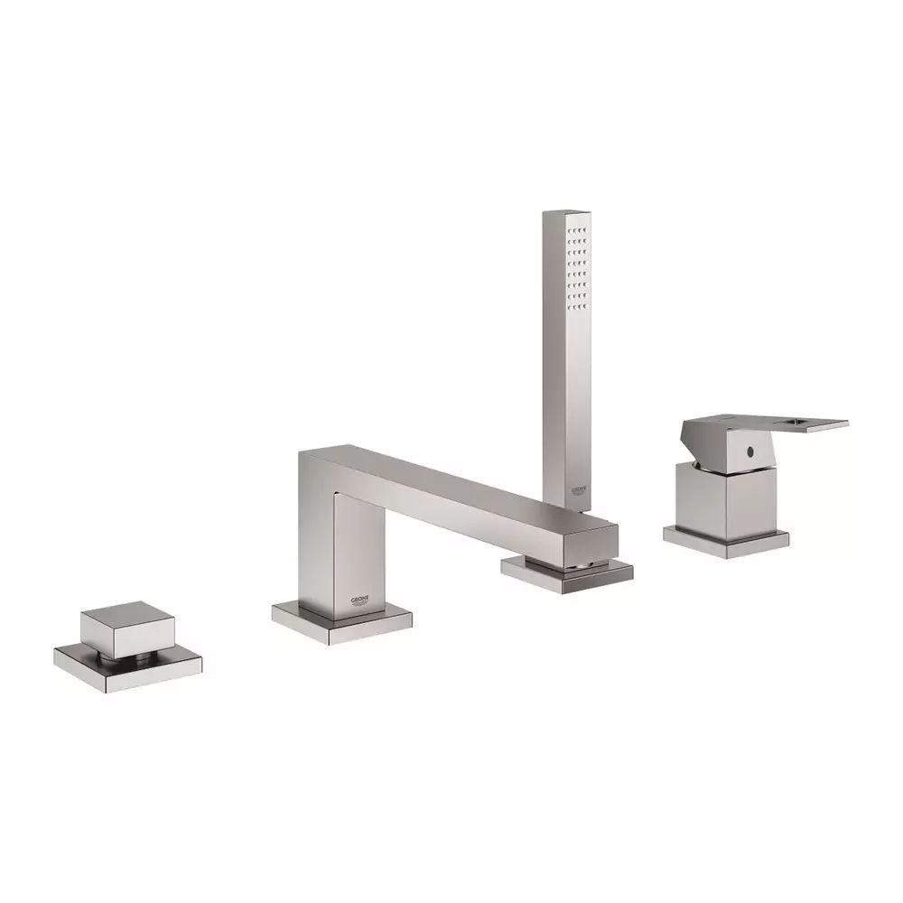 Baterie cada - dus Grohe Eurocube crom periat Supersteel 4 elemente