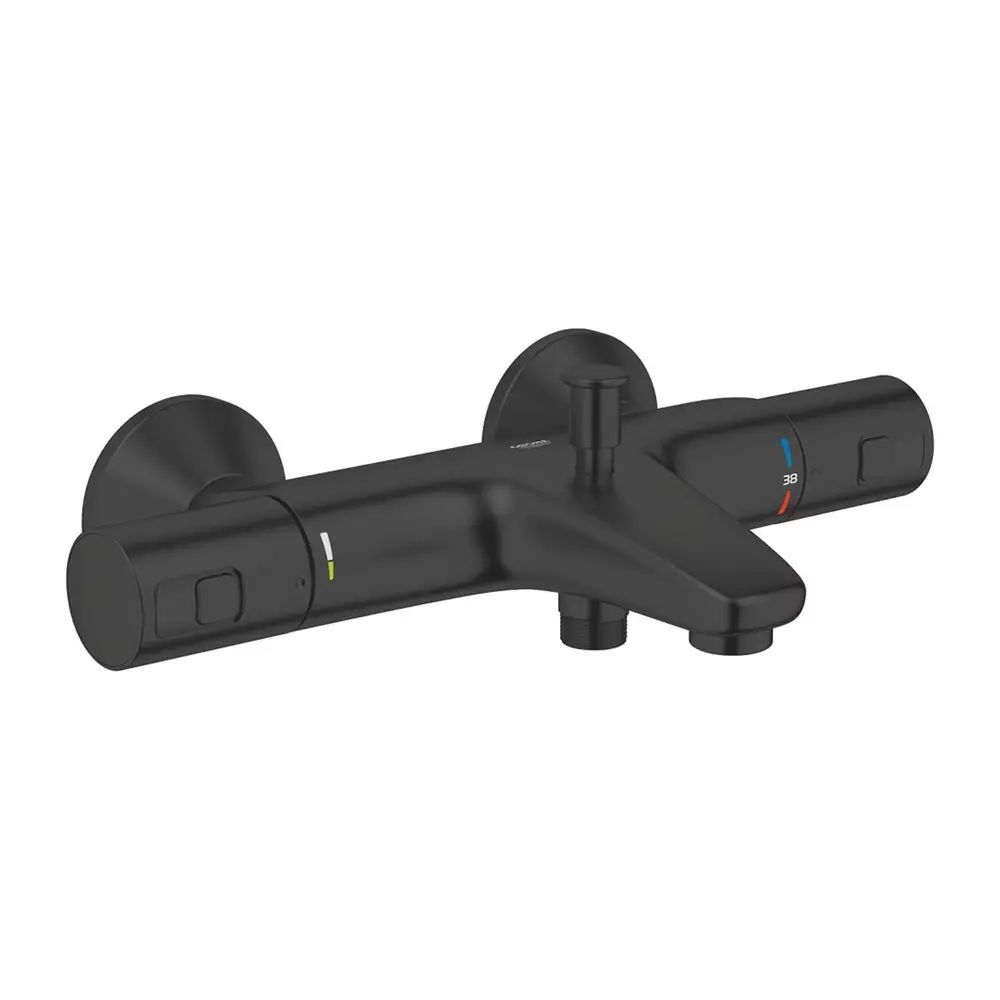 Baterie cada - dus Grohe Precision Start termostatata negru mat