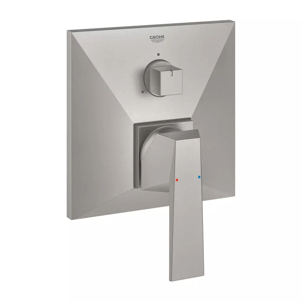 Baterie cada - dus incastrata Grohe Allure Brilliant 3 iesiri crom periat Supersteel fara corp ingropat