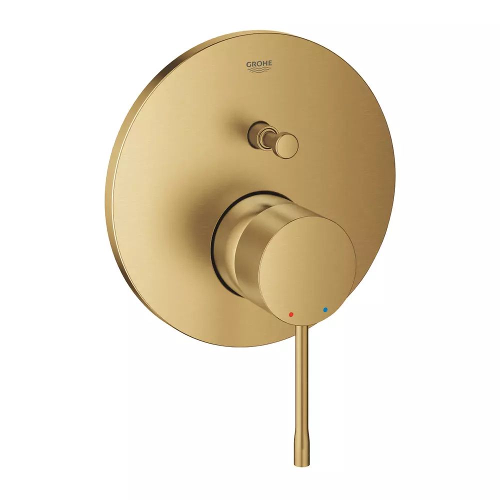 Baterie cada - dus incastrata Grohe Essence auriu periat Cool Sunrise fara corp ingropat
