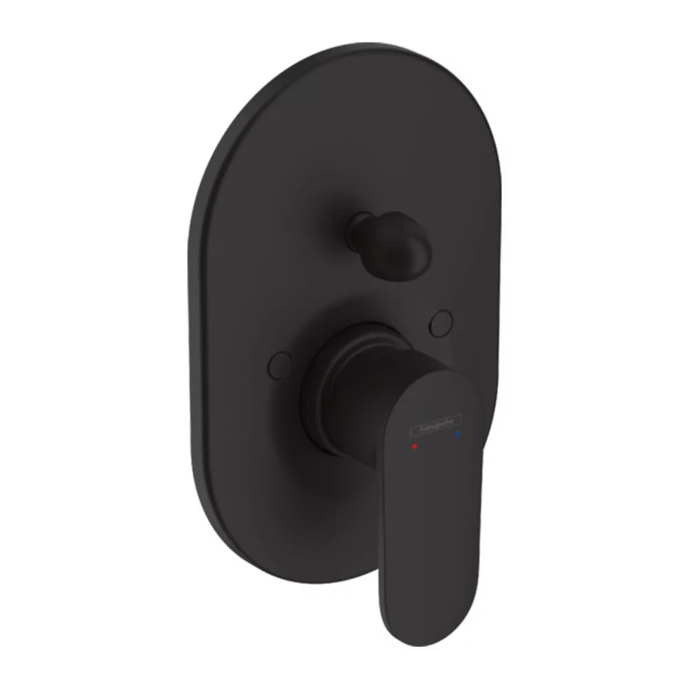 Baterie cada-dus incastrata Hansgrohe Vernis Blend negru mat fara corp incastrat