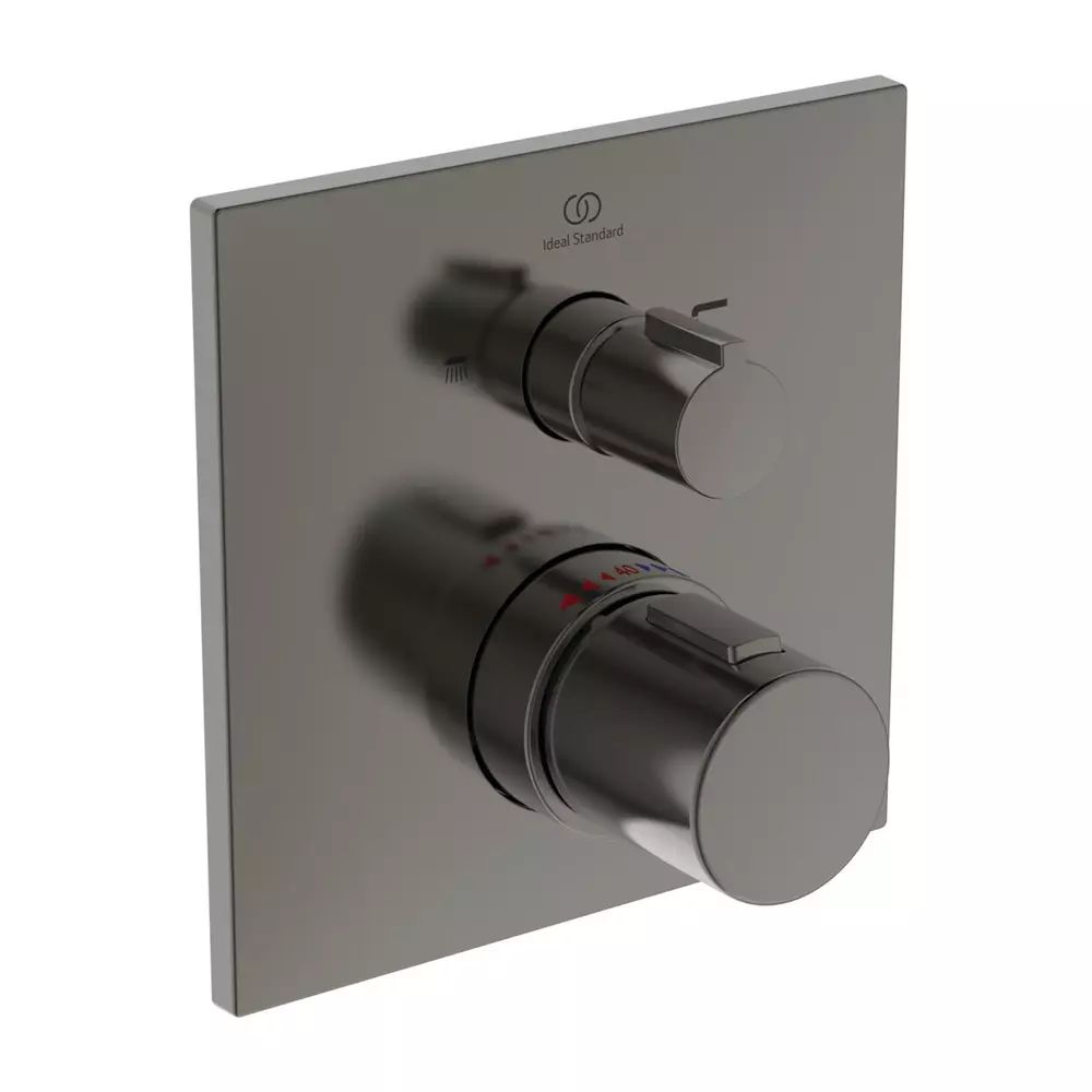 Baterie cada - dus incastrata Ideal Standard Ceratherm C100 gri Magnetic Grey fara corp ingropat
