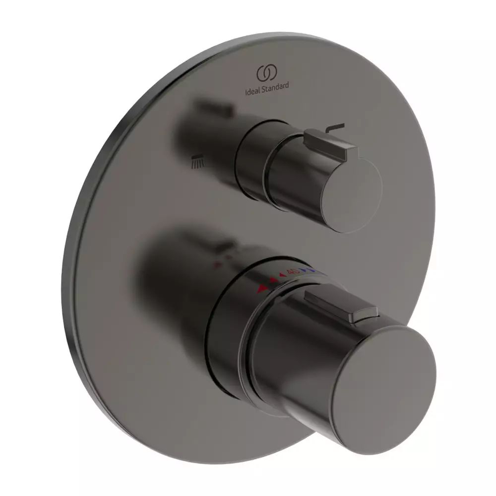 Baterie cada - dus incastrata Ideal Standard Ceratherm T100 gri Magnetic Grey fara corp ingropat