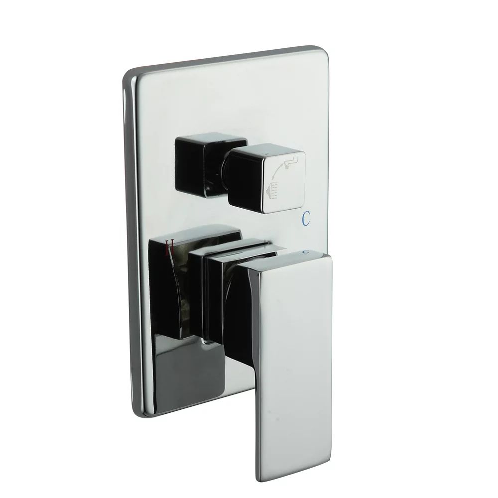 Baterie cada-dus incastrata Inter Ceramic crom lucios cu corp ingropat
