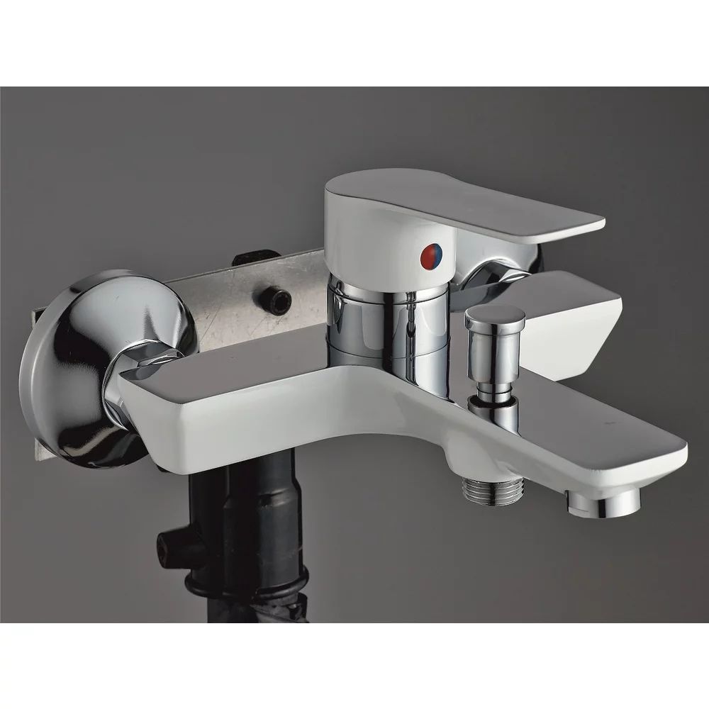 Baterie cada-dus Inter Ceramic Hana monocomanda crom lucios-alb mat