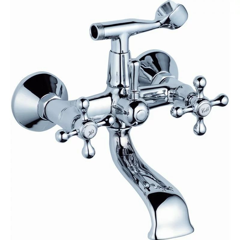 Baterie cada-dus Inter Ceramic Retro dubla comanda crom finisaj lucios cu set de dus