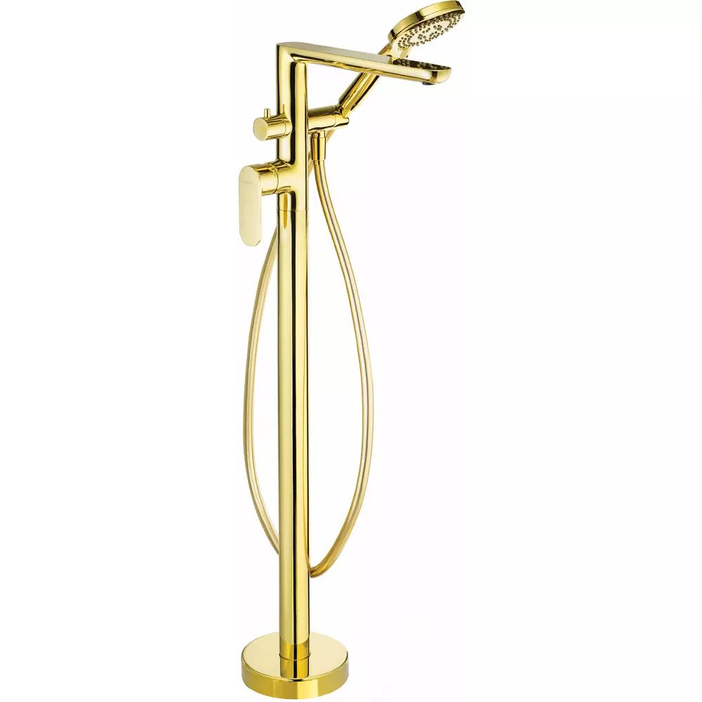 Baterie cada freestanding Deante Alpinia auriu