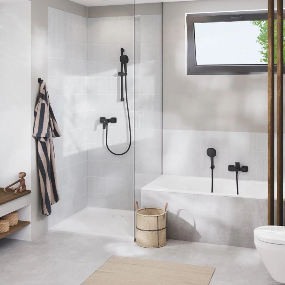 Baterie dus Grohe Cubeo monocomanda negru mat