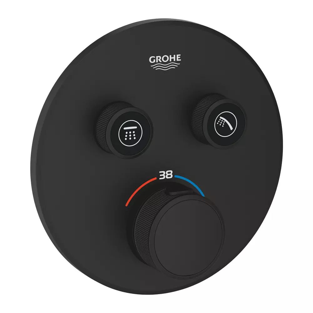 Baterie dus Grohe Grohtherm SmartControl negru mat Phantom Black fara corp ingropat