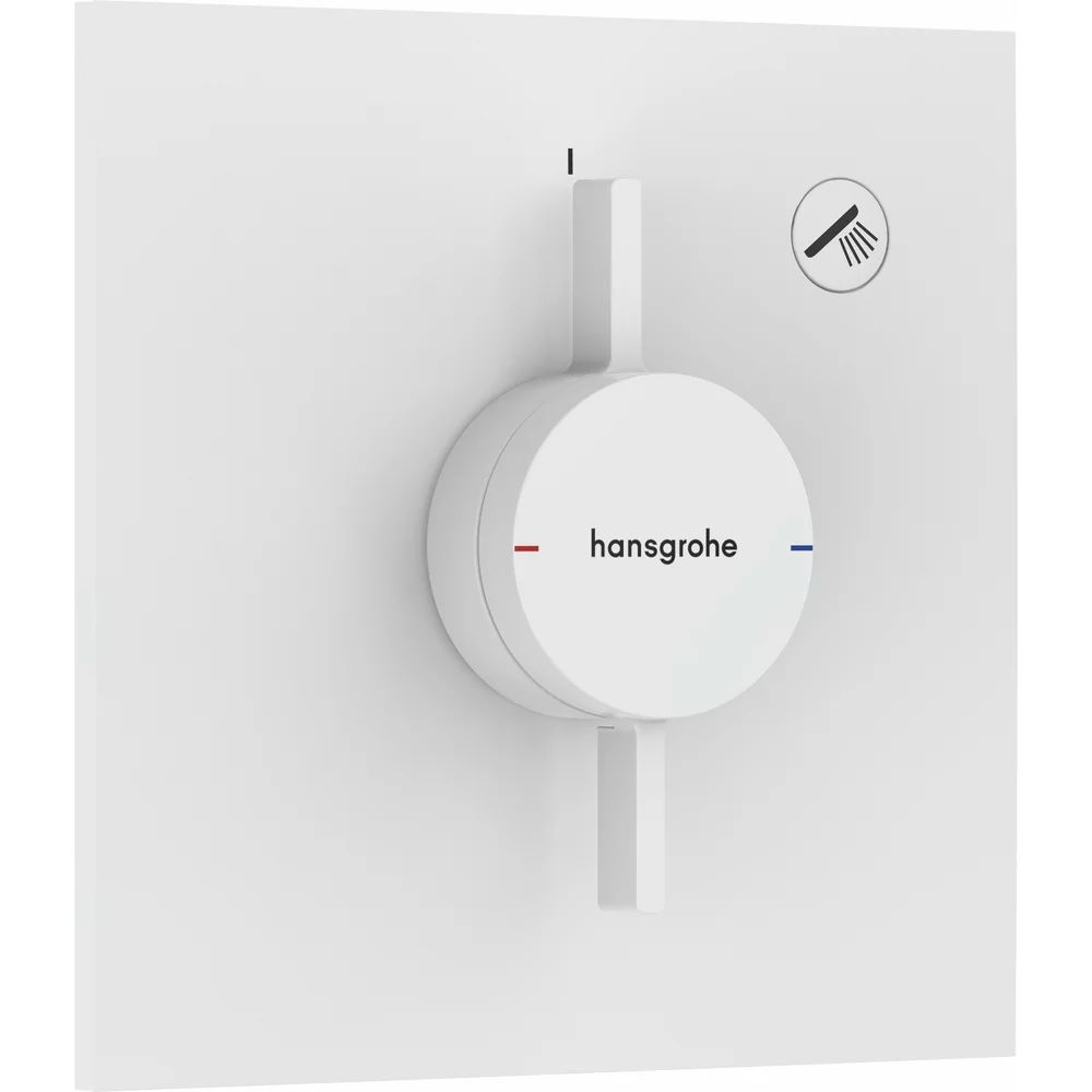 Baterie dus incastrata alb mat Hansgrohe DuoTurn E 1 functie