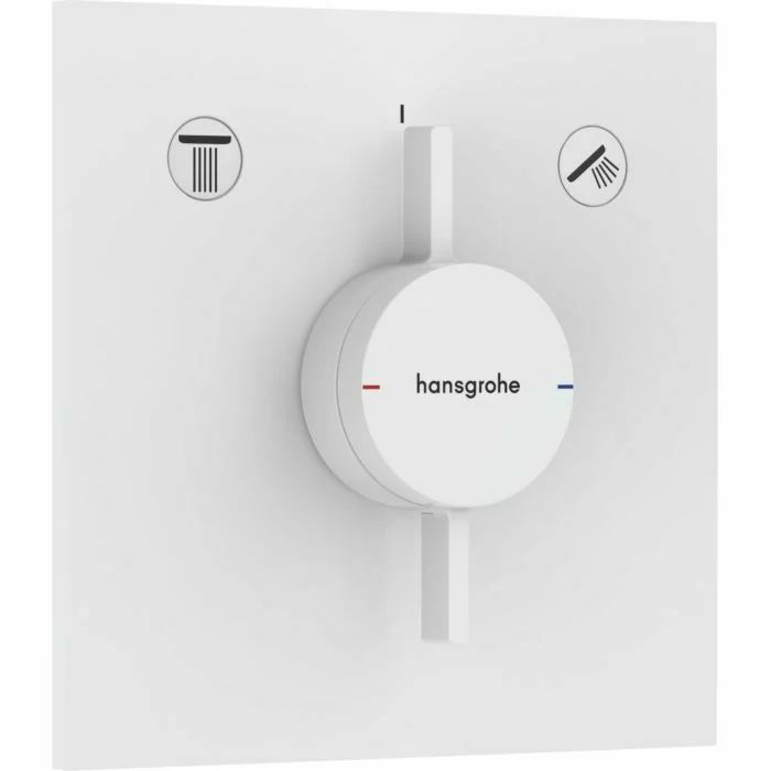 Baterie dus incastrata alb mat Hansgrohe DuoTurn E 2 functii