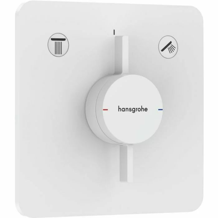Baterie dus incastrata alb mat Hansgrohe DuoTurn Q 2 functii