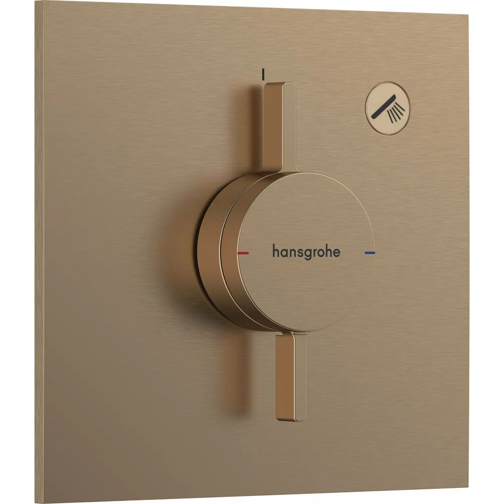 Baterie dus incastrata bronz periat Hansgrohe DuoTurn E 1 functie