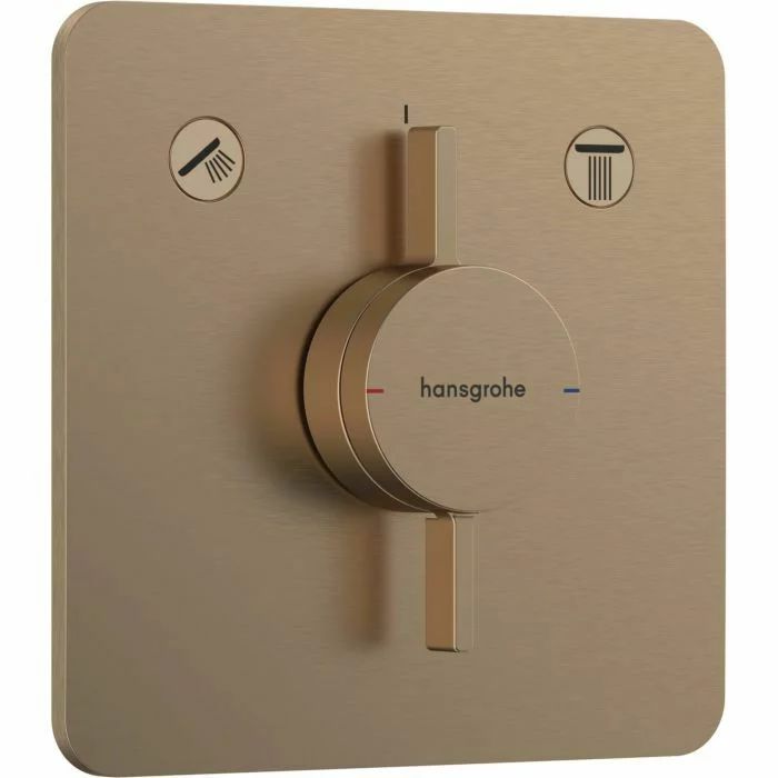 Baterie dus incastrata bronz periat Hansgrohe DuoTurn Q 2 functii