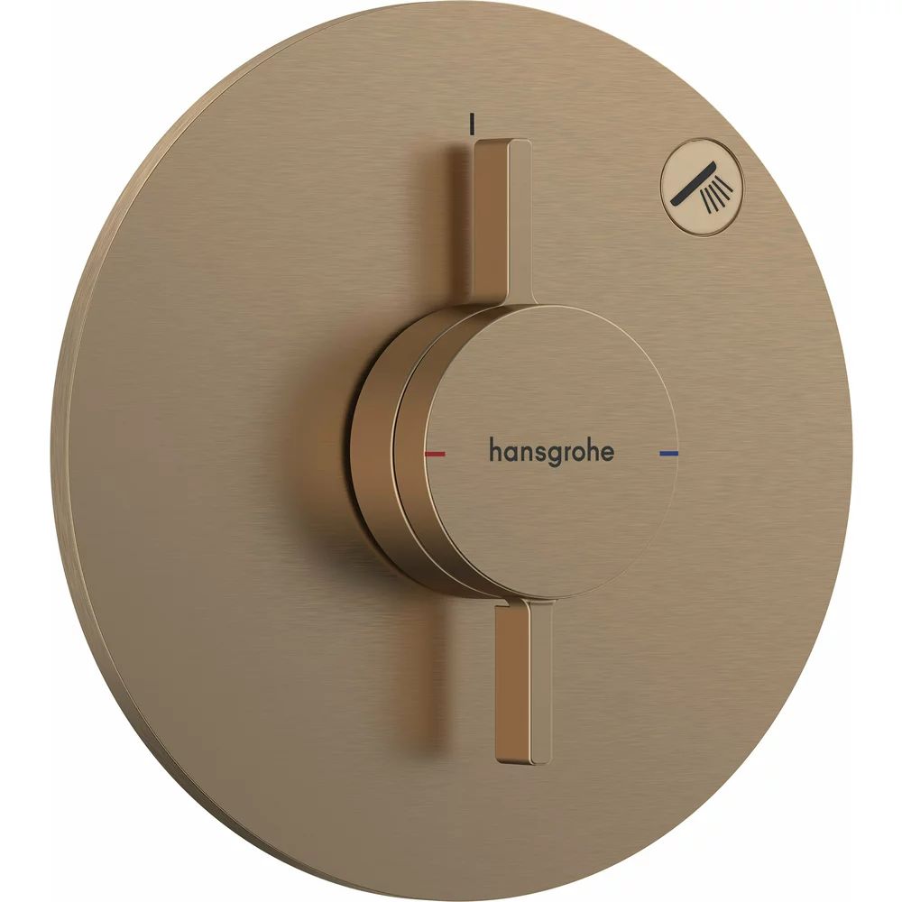 Baterie dus incastrata bronz periat Hansgrohe DuoTurn S 1 functie