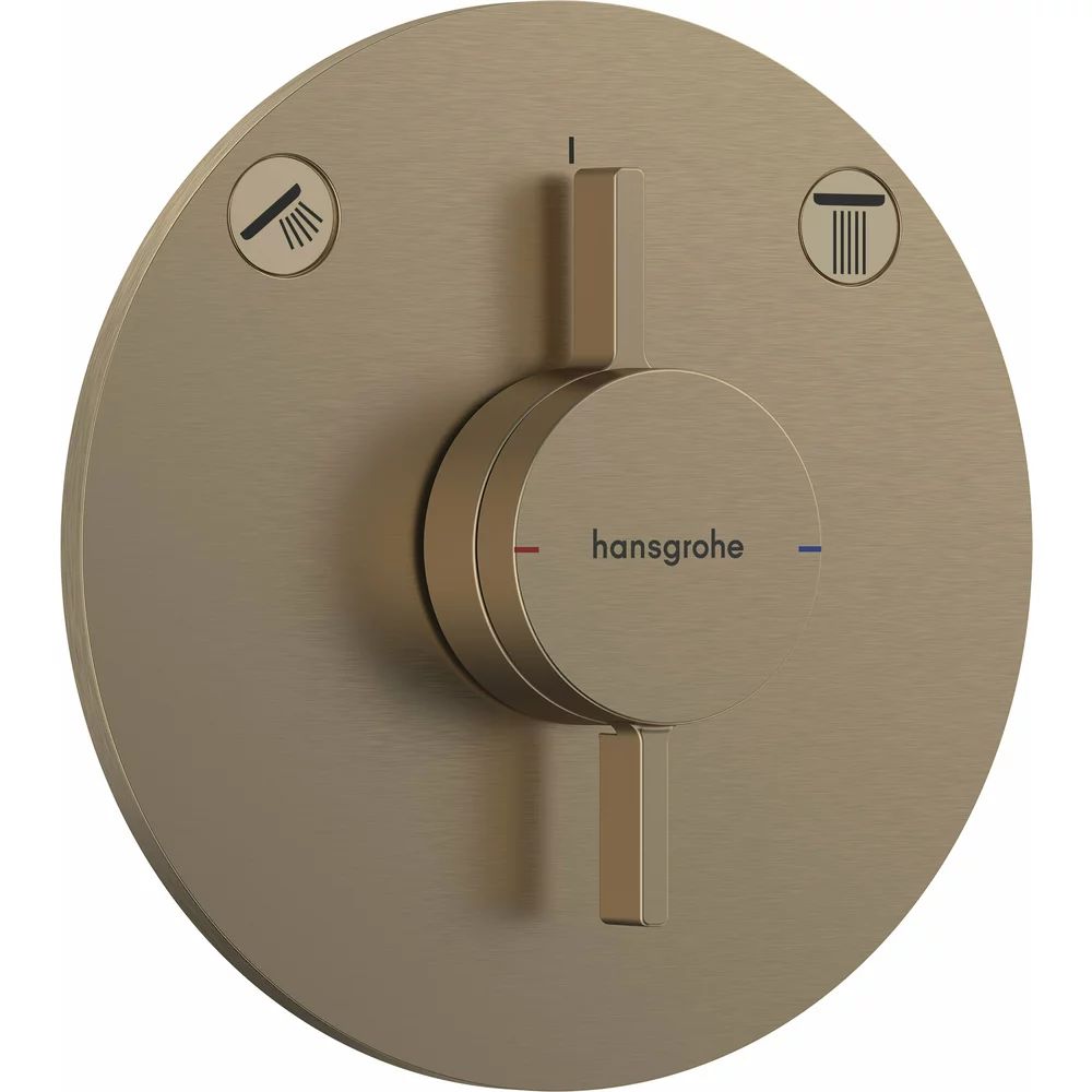 Baterie dus incastrata bronz periat Hansgrohe DuoTurn S 2 functii