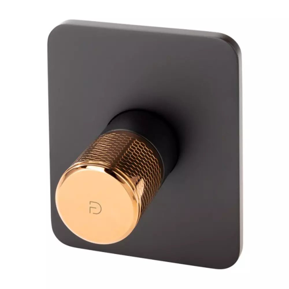 Baterie dus incastrata FDesign Ardesia negru - rose gold cu corp incastrat