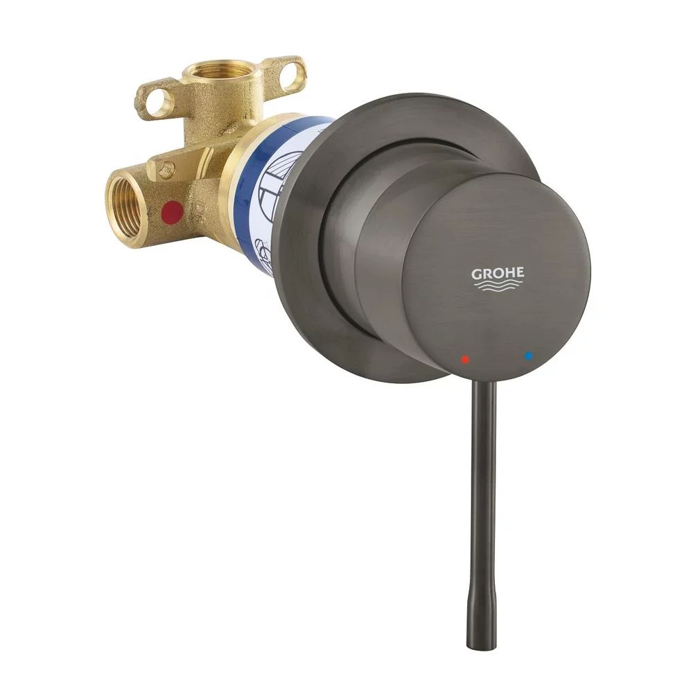 Baterie dus incastrata Grohe Essence antracit periat Hard Graphite cu corp ingropat